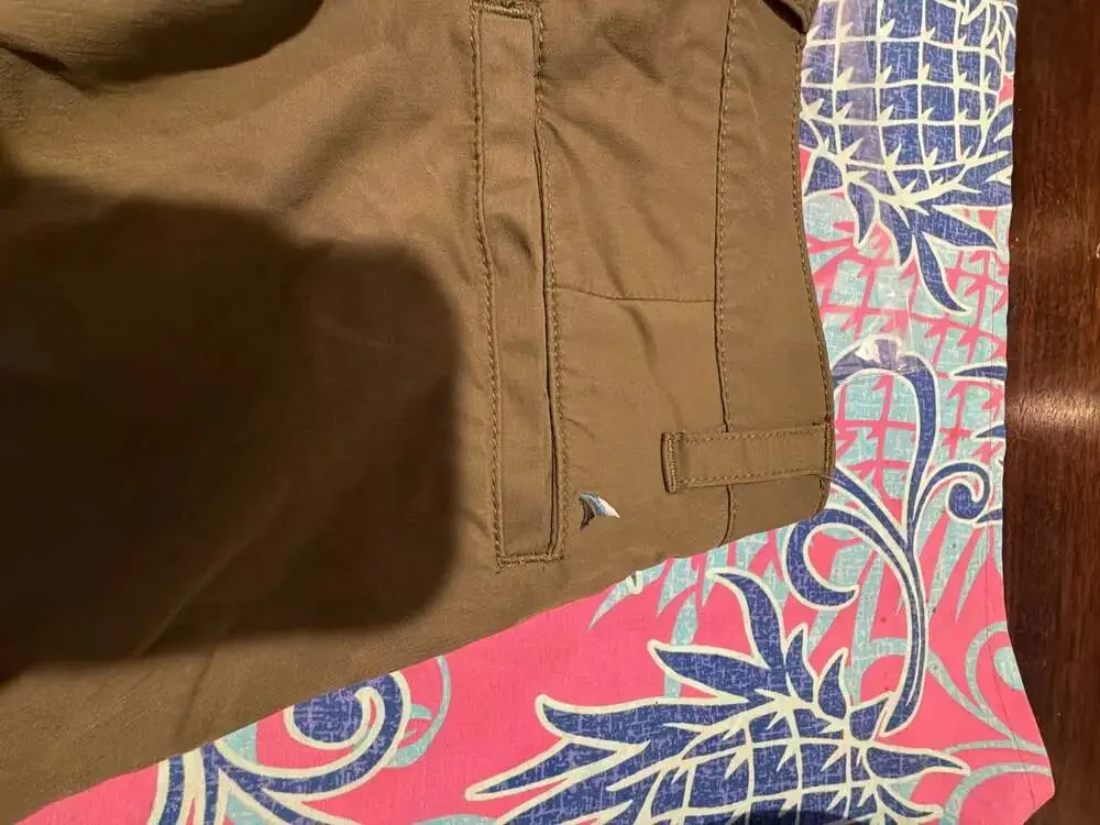 Tailor Vintage Men's Cargo Shorts Size 38 Olive Green Performance Hybrid